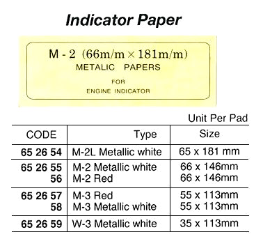 652654-INDICATOR PAPER M-2L, METALLIC WHITE 50?S 65X181MM