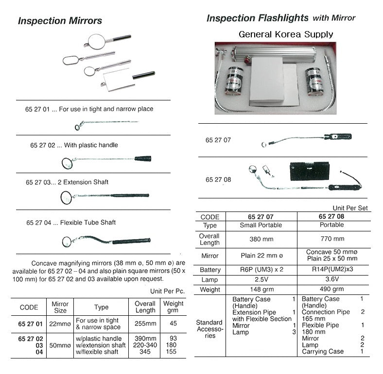 652702-INSPECTION MIRROR 50MM DIA, WITH PLASTIC HANDLE