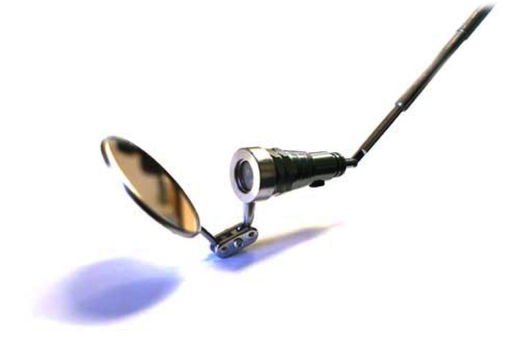 652707-INSPECTION FLASHLIGHT W/MIRROR, SMALL PORTABLE 380MM LENGTH