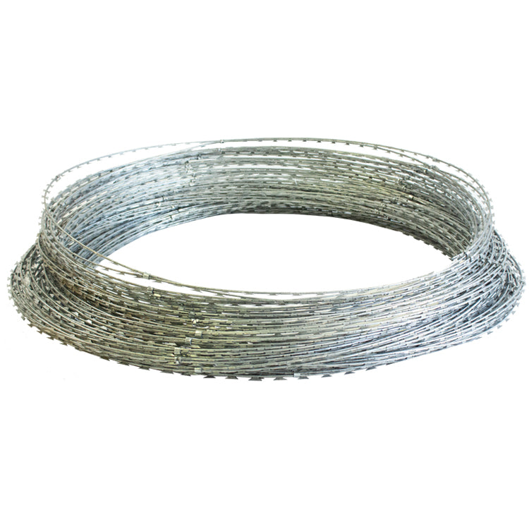 671216-AP-Line Concertina Galvanized Razor wire, Diameter 900 mm, BTO-22, cross looped, Length 15 meter, IMPA 671216