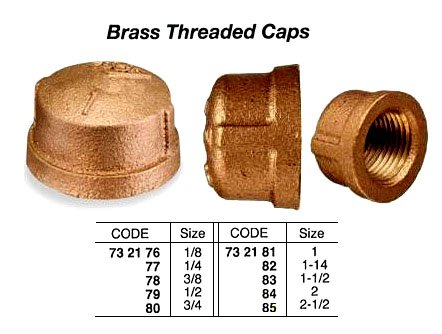 732185-CAP BRASS 2-1/2 THREADED